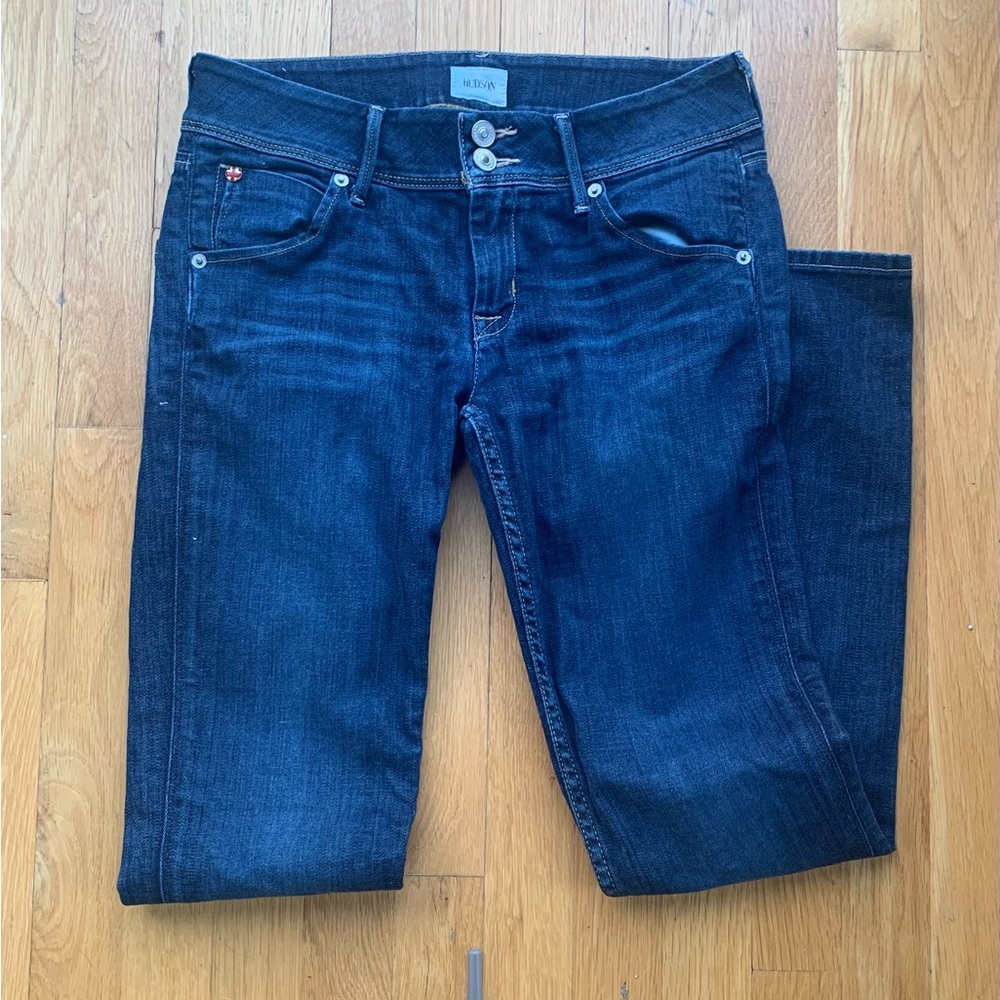 Hudson Jeans Women's Straight Leg in Dark Blue